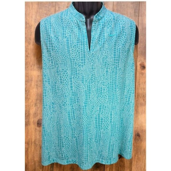 Nike Dri-Fit Womens Teal Sleeveless Top XXL - Picture 1 of 7